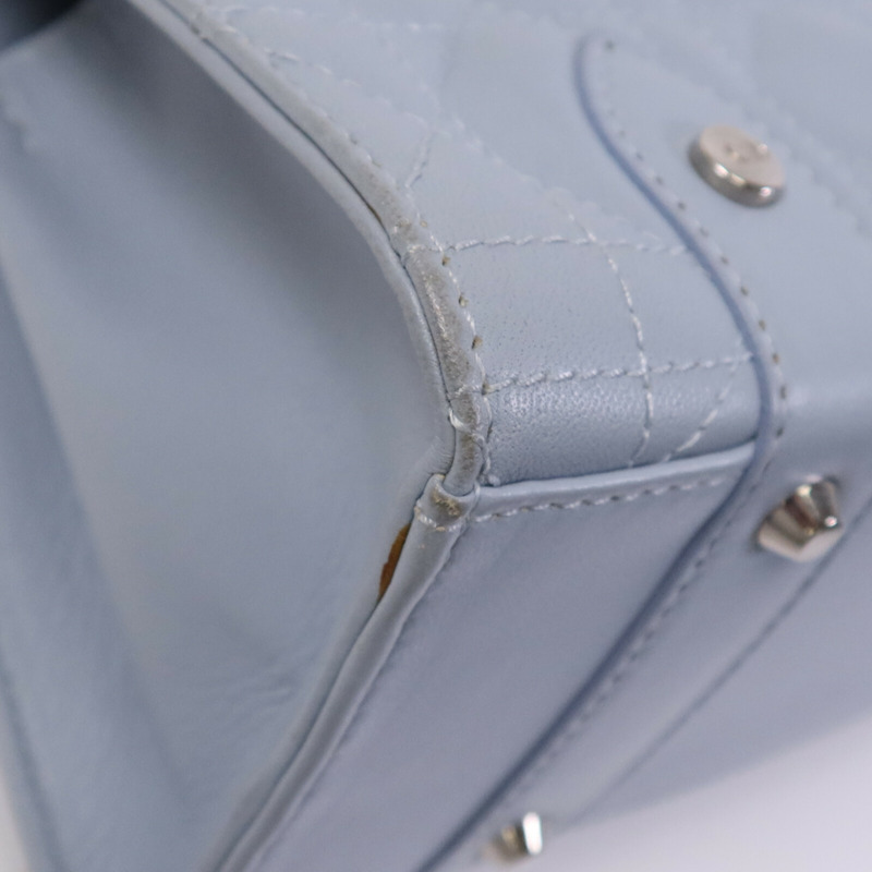 Dior 牛皮皮革Lady D-Joy銀扣肩背袋-11