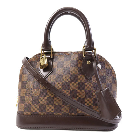 LOUIS VUITTON Damier Alma BB金扣手挽肩背兩用袋
