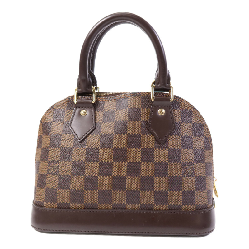 LOUIS VUITTON Damier Alma BB金扣手挽肩背兩用袋-1