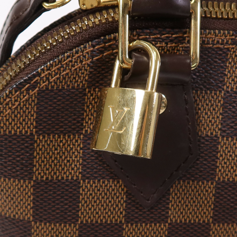 LOUIS VUITTON Damier Alma BB金扣手挽肩背兩用袋-9