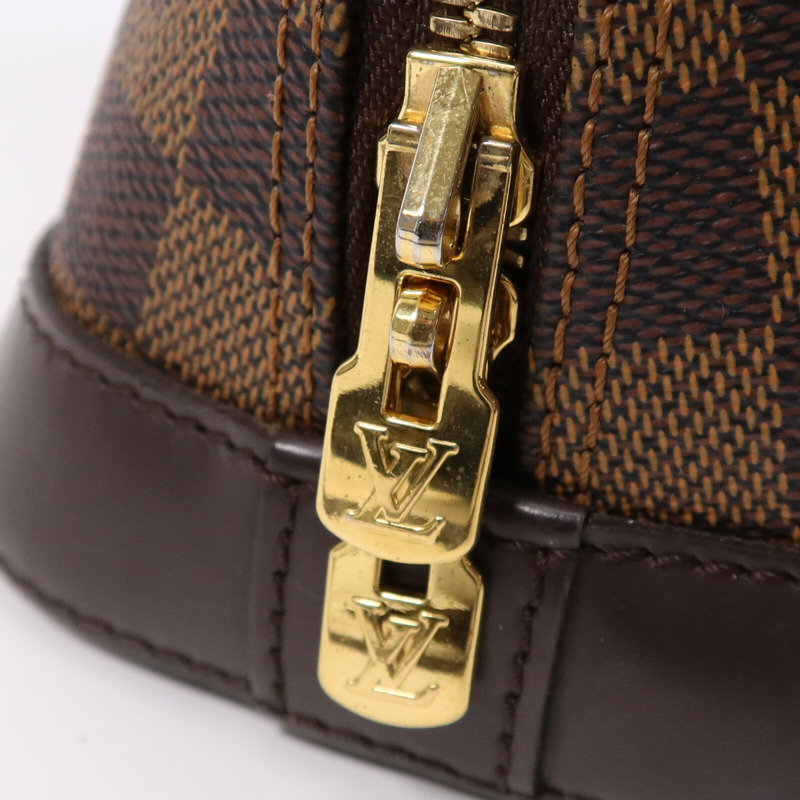 LOUIS VUITTON Damier Alma BB金扣手挽肩背兩用袋-10
