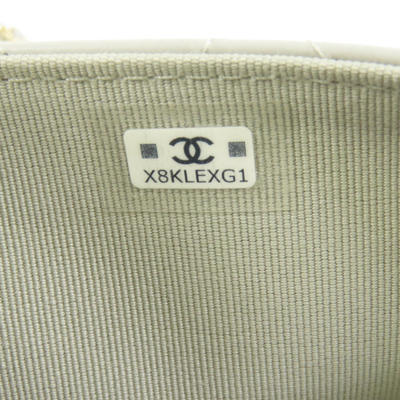 CHANEL 羊皮皮革Chain Shoulder金扣手挽肩背兩用袋-10