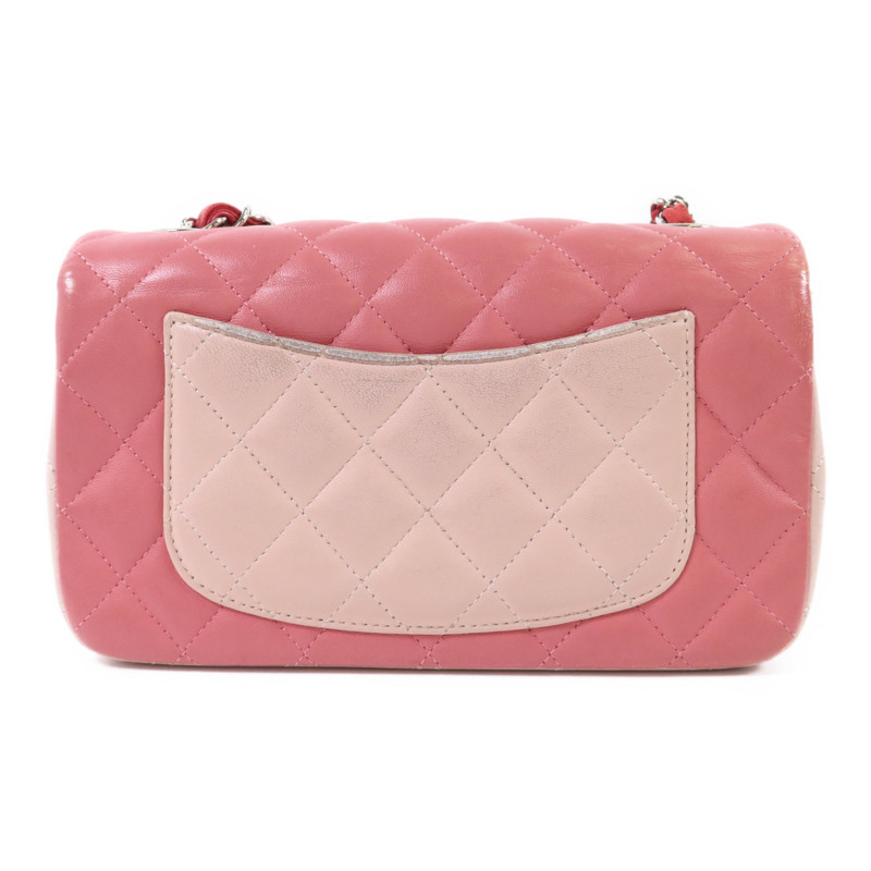 CHANEL 羊皮皮革Classic Flap 20銀扣鏈帶肩背袋-1