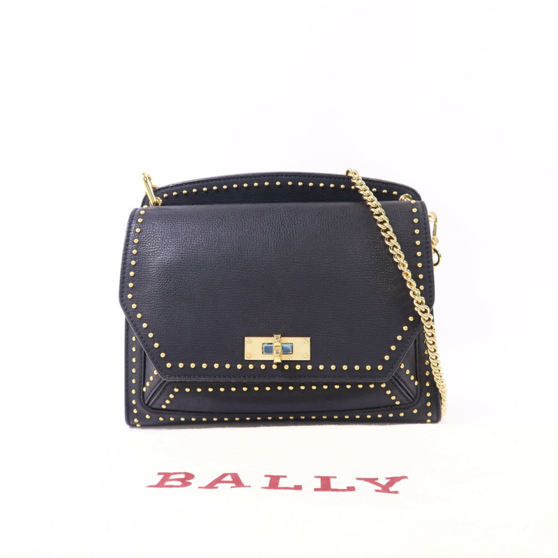 BALLY 牛皮皮革Suzy Medium金扣鏈帶肩背袋-14