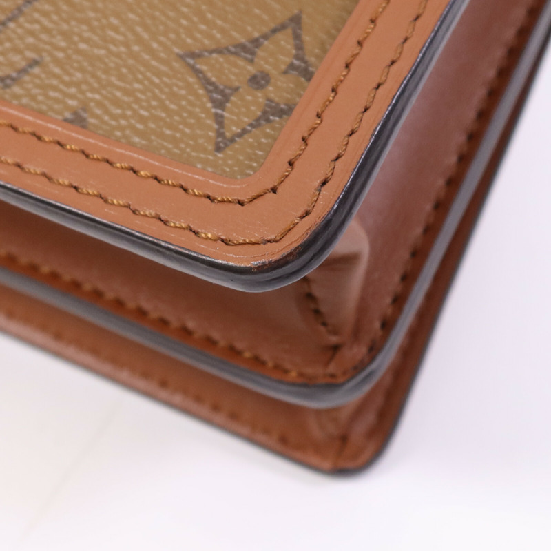 LOUIS VUITTON Monogram Reverse Mini Dauphine金扣肩背袋-7