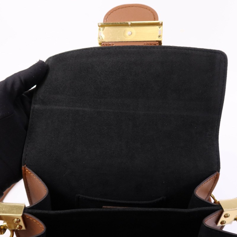 LOUIS VUITTON Monogram Reverse Mini Dauphine金扣肩背袋-12