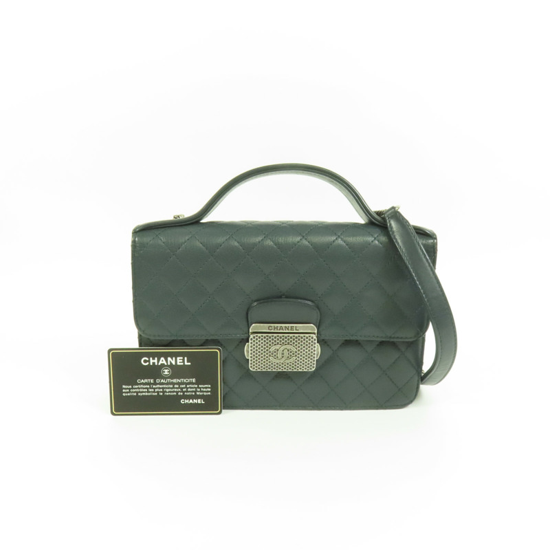 CHANEL 牛皮皮革Chain Shoulder Bag手挽肩背兩用袋-11