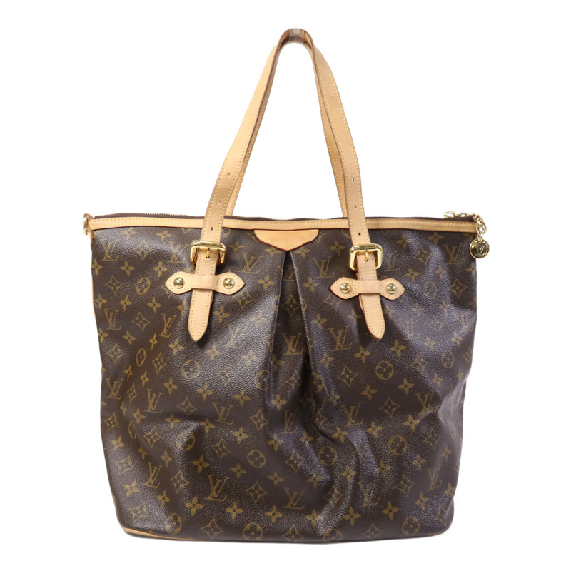 LOUIS VUITTON Monogram Palermo GM金扣手挽肩背兩用袋-1