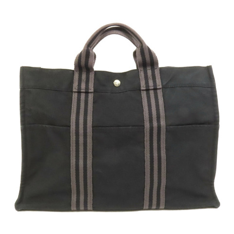 HERMES 帆布Fourre Tout Tote PM銀扣手挽袋