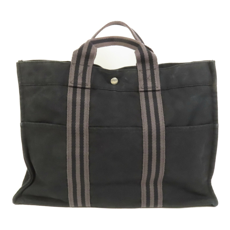 HERMES 帆布Fourre Tout Tote PM銀扣手挽袋-1