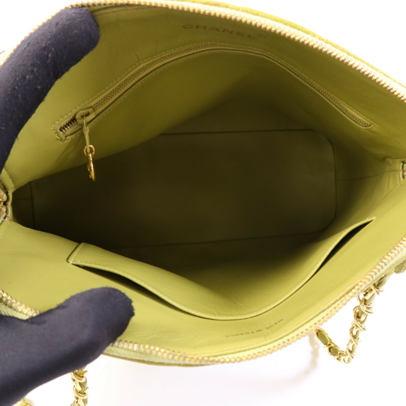 CHANEL 牛皮皮革Shoulder Bag金扣鏈帶肩背袋-4