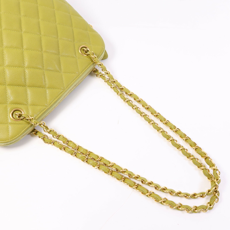 CHANEL 牛皮皮革Shoulder Bag金扣鏈帶肩背袋-5