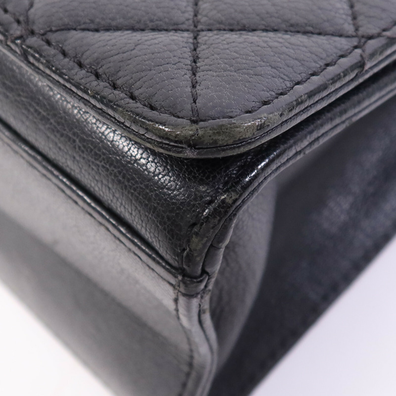 CHANEL 牛皮皮革Rita Top Handle Flap金扣鏈帶肩背袋-4