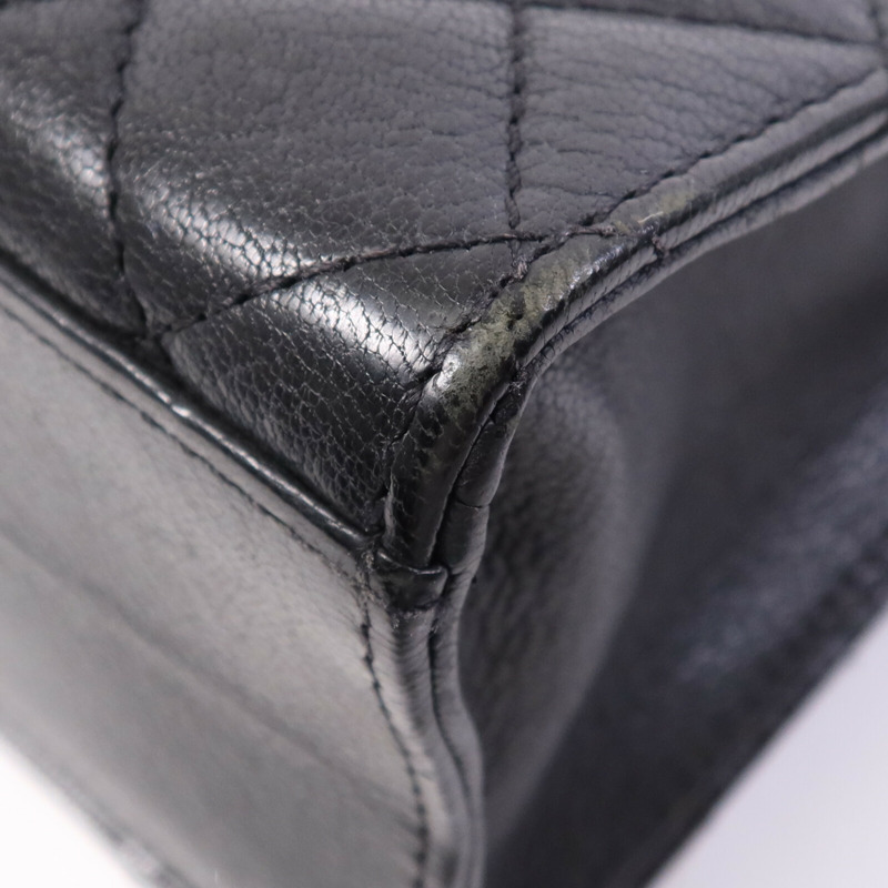 CHANEL 牛皮皮革Rita Top Handle Flap金扣鏈帶肩背袋-6