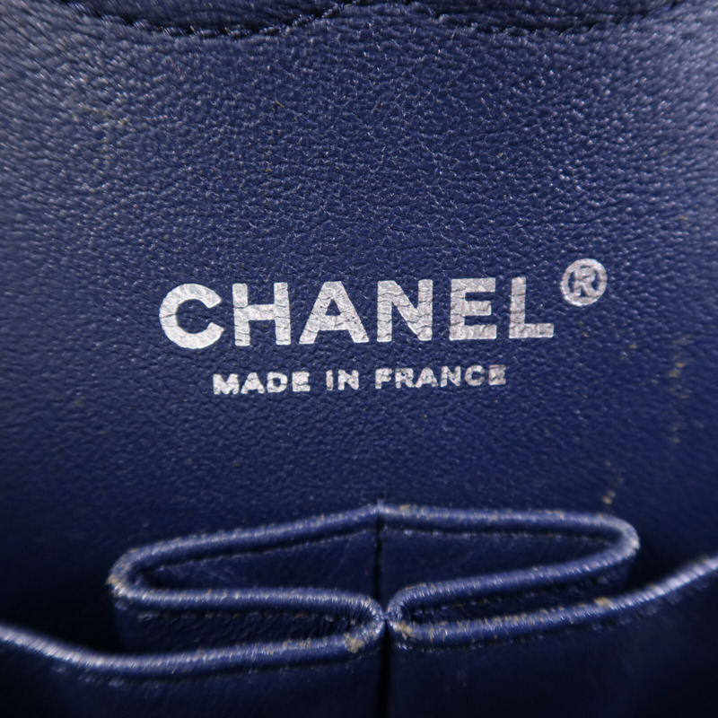 CHANEL 牛皮皮革Classic Flap Chevron銀扣鏈帶肩背袋-15