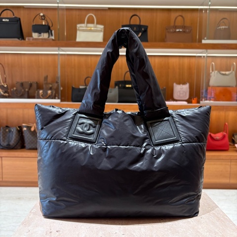 CHANEL Coco Cocoon 羊皮尼龍手提包