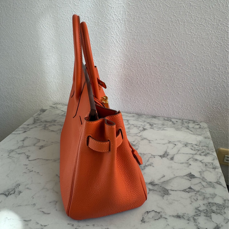 Hermes 9J橘金釦Birkin30-2