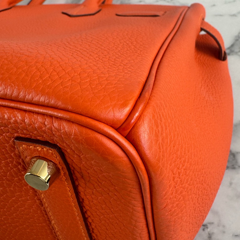 Hermes 9J橘金釦Birkin30-7