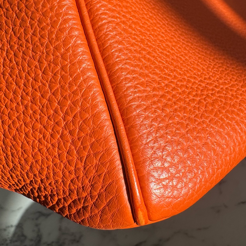 Hermes 9J橘金釦Birkin30-10