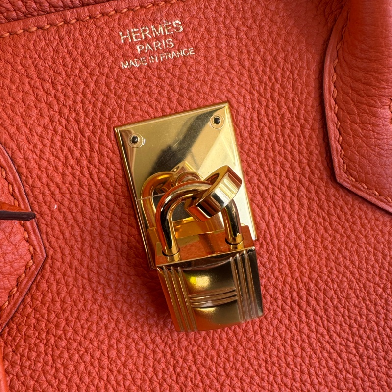 Hermes 9J橘金釦Birkin30-17