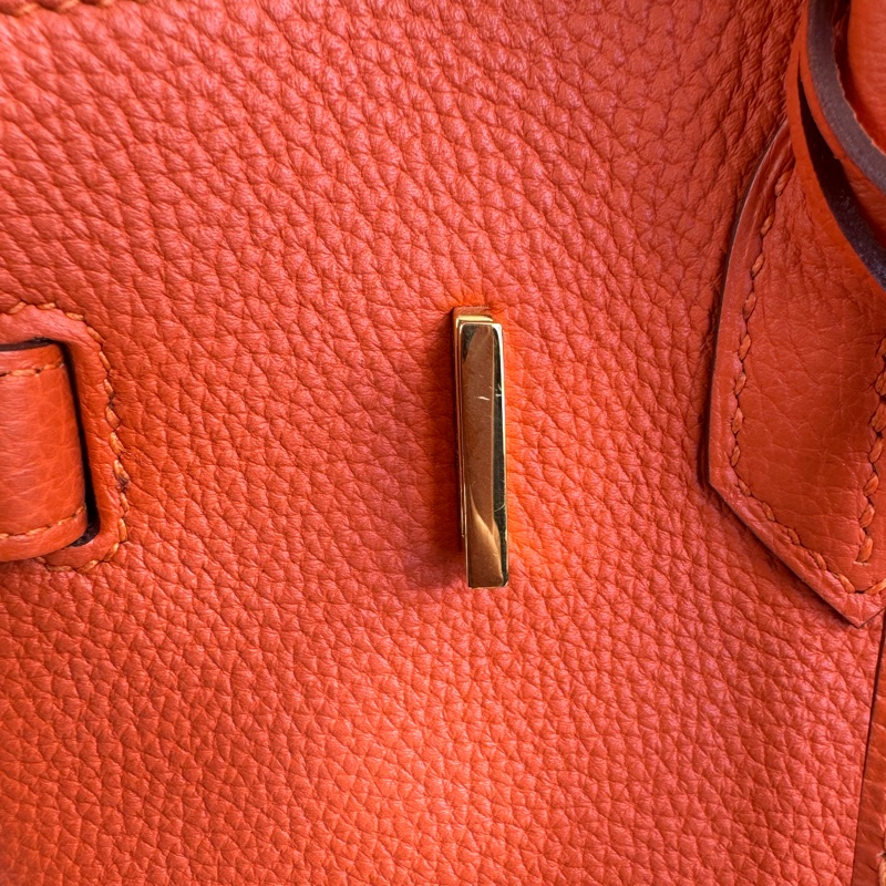 Hermes 9J橘金釦Birkin30-19
