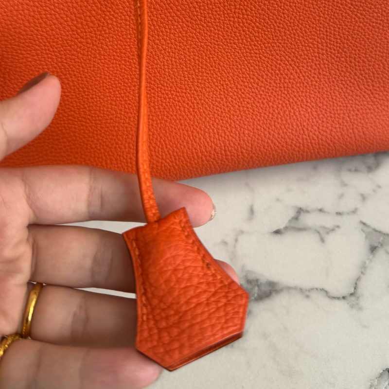 Hermes 9J橘金釦Birkin30-24