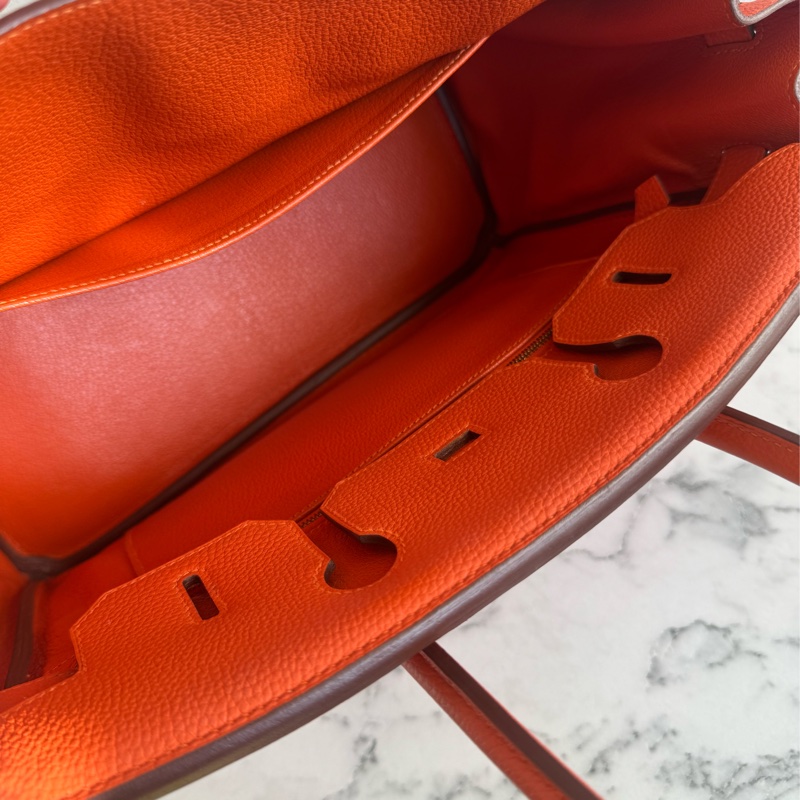Hermes 9J橘金釦Birkin30-31