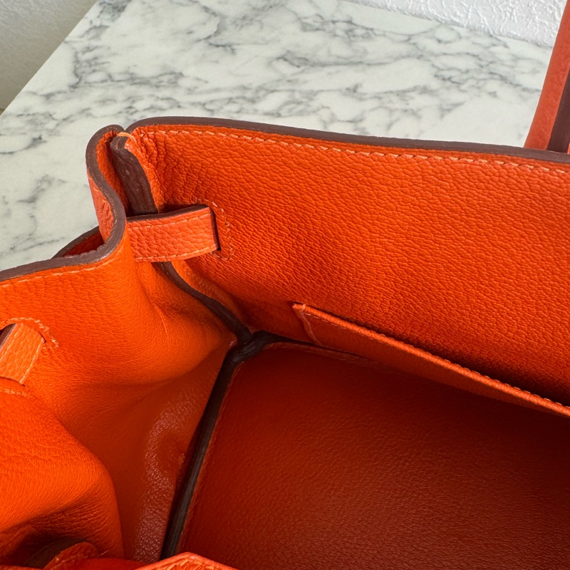 Hermes 9J橘金釦Birkin30-37