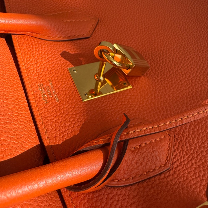 Hermes 9J橘金釦Birkin30-41