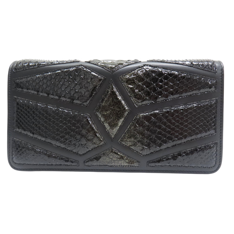 黑色 亮面特殊皮革 肩背包【 Bulgari 寶格麗 】-1