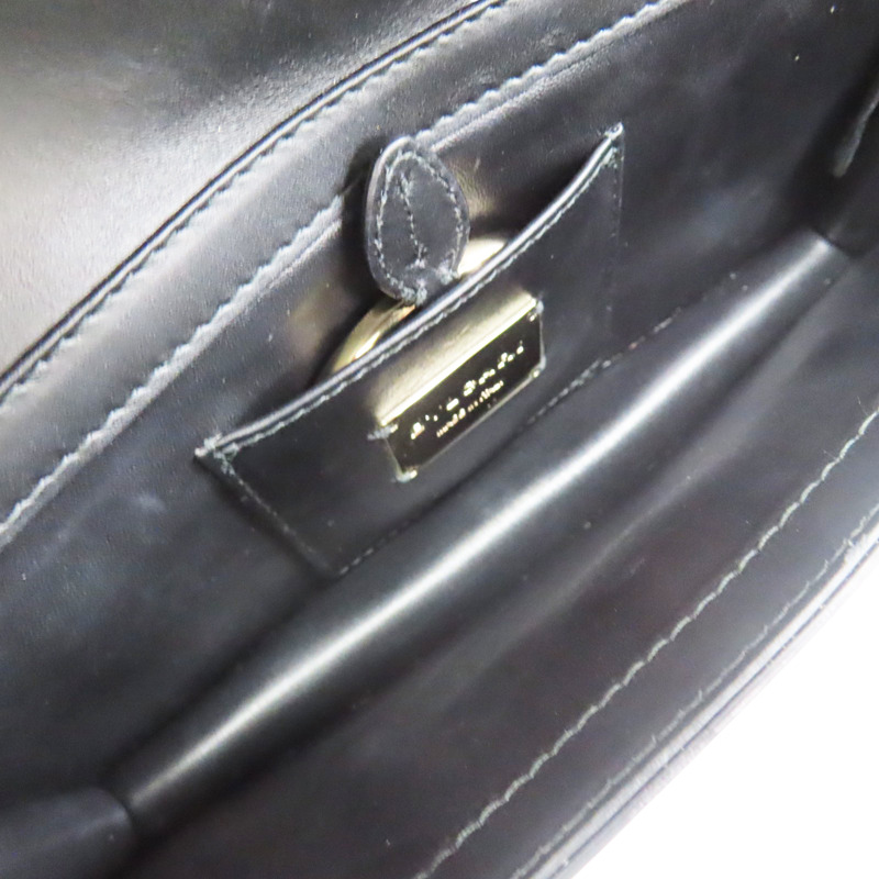 黑色 亮面特殊皮革 肩背包【 Bulgari 寶格麗 】-5