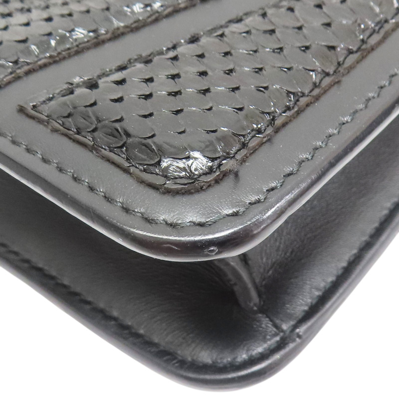 黑色 亮面特殊皮革 肩背包【 Bulgari 寶格麗 】-7