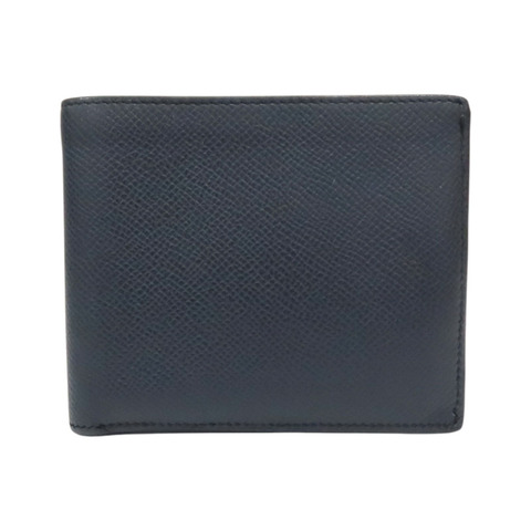 黑/藍色 Epsom牛皮 雙色 MC2 Copernic Compact 短夾 A刻【HERMES 愛馬仕】