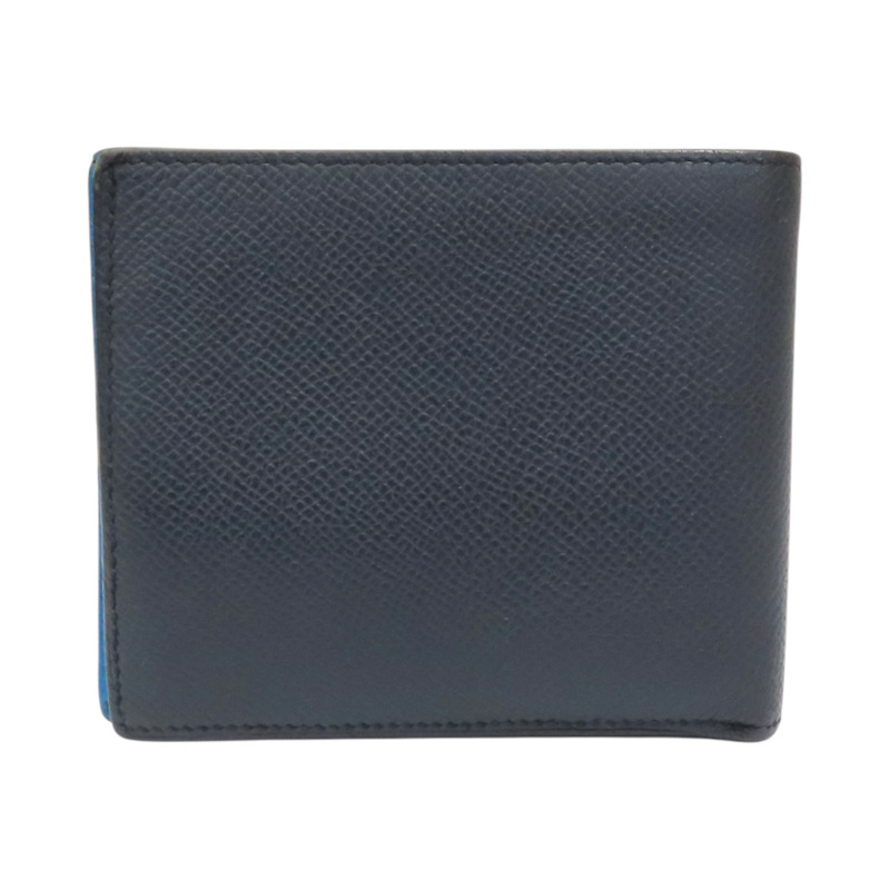 黑/藍色 Epsom牛皮 雙色 MC2 Copernic Compact 短夾 A刻【HERMES 愛馬仕】-1