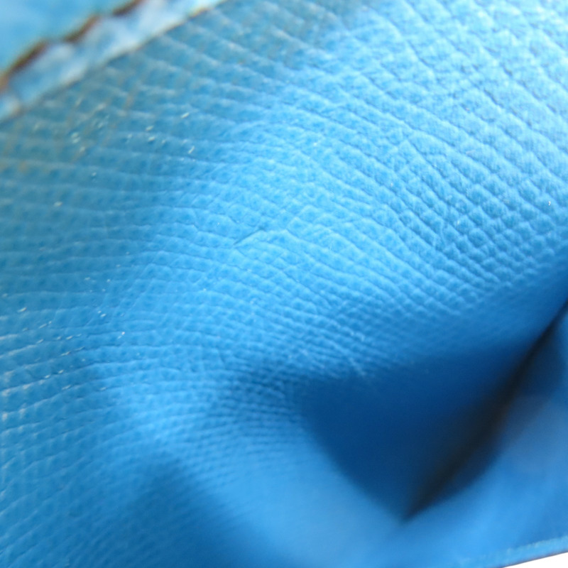 黑/藍色 Epsom牛皮 雙色 MC2 Copernic Compact 短夾 A刻【HERMES 愛馬仕】-7