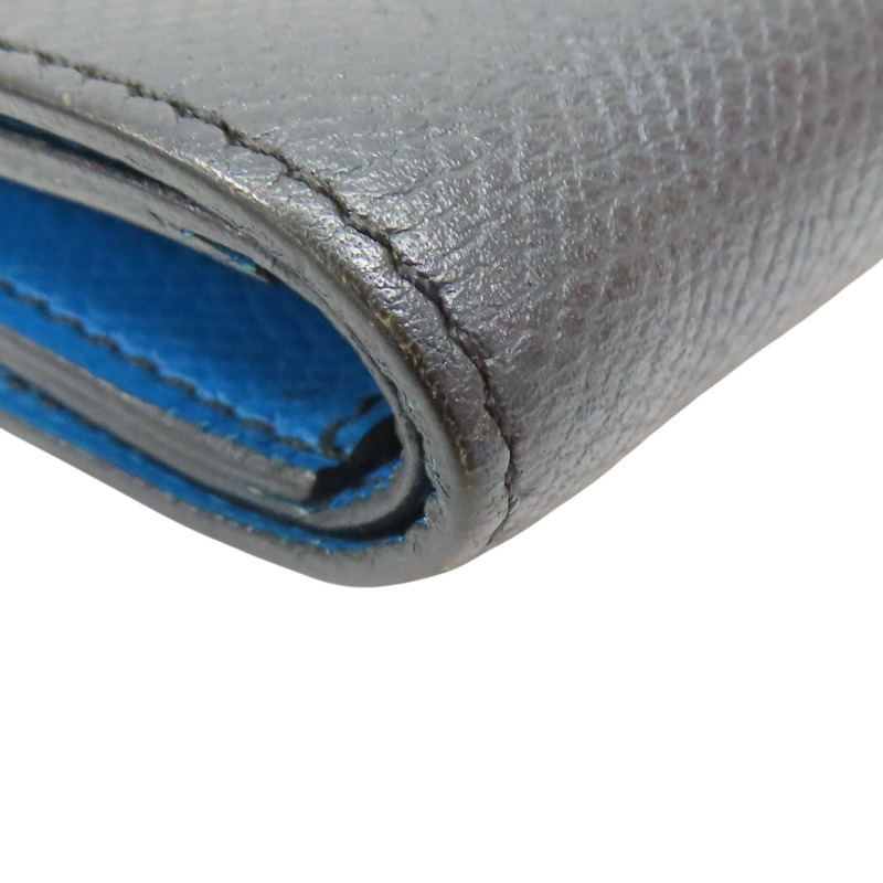 黑/藍色 Epsom牛皮 雙色 MC2 Copernic Compact 短夾 A刻【HERMES 愛馬仕】-12