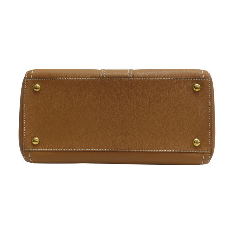 棕色 牛皮 Brillant MM 肩背包【Delvaux德爾沃】-3