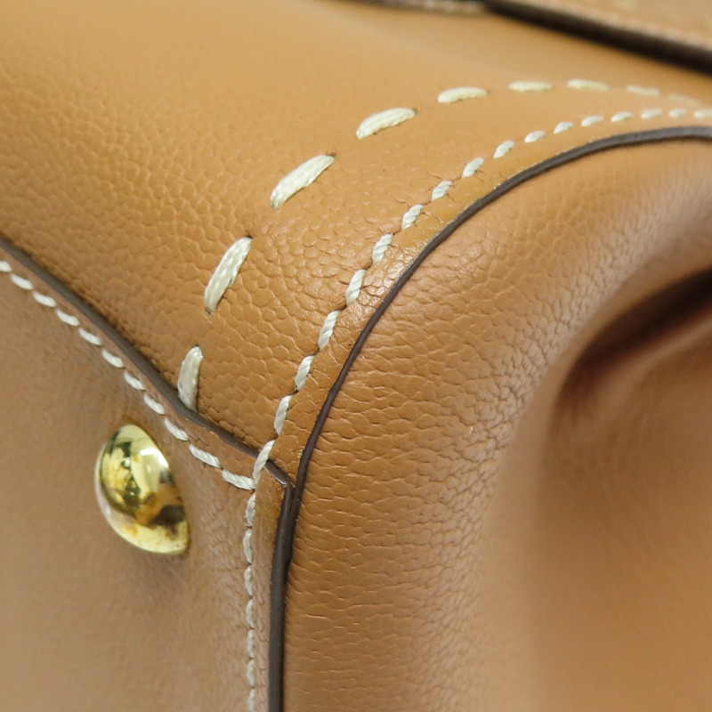 棕色 牛皮 Brillant MM 肩背包【Delvaux德爾沃】-13