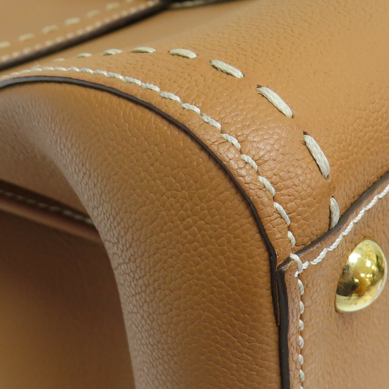 棕色 牛皮 Brillant MM 肩背包【Delvaux德爾沃】-14