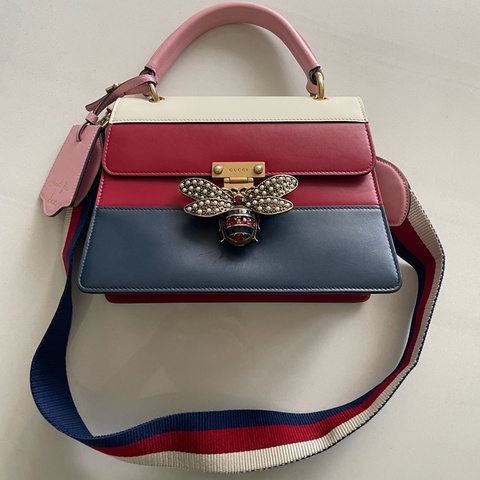 Gucci SYLVIE肩背包 水鑽蜜蜂