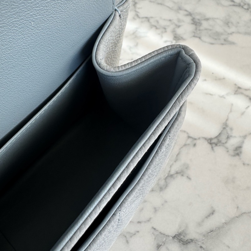 Chanel灰荔枝銀雙C jumbo-28