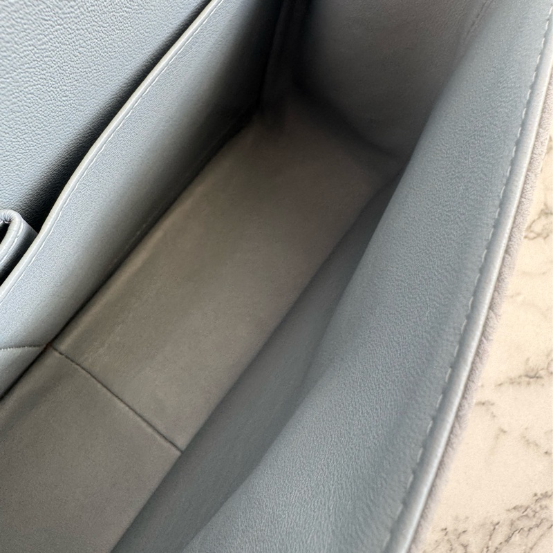 Chanel灰荔枝銀雙C jumbo-31