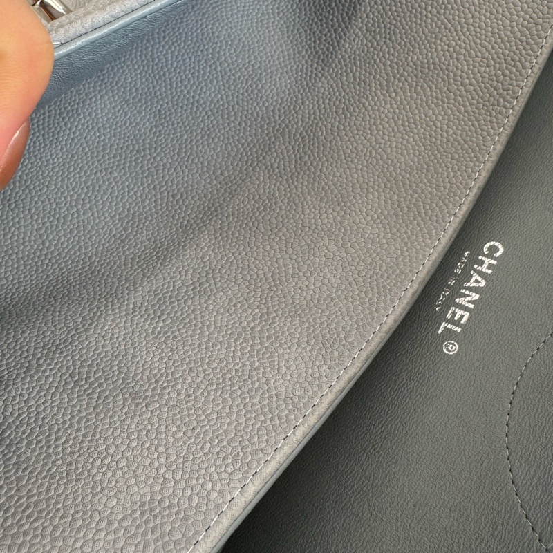 Chanel灰荔枝銀雙C jumbo-34