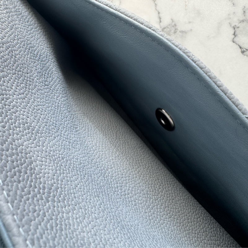 Chanel灰荔枝銀雙C jumbo-35