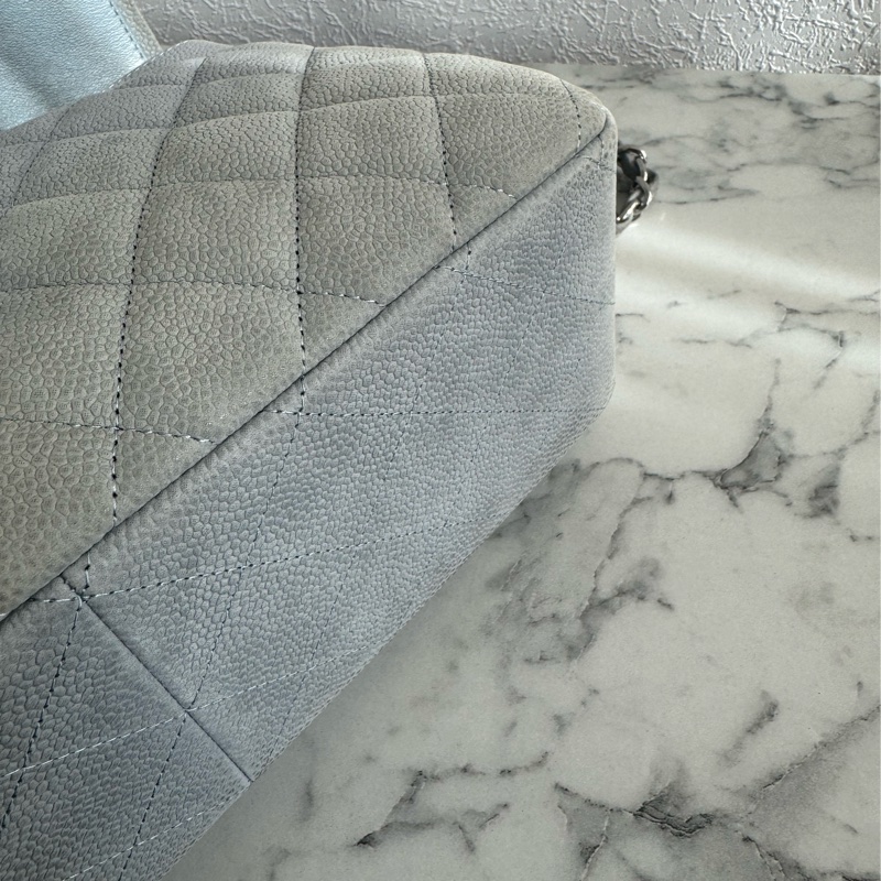 Chanel灰荔枝銀雙C jumbo-39