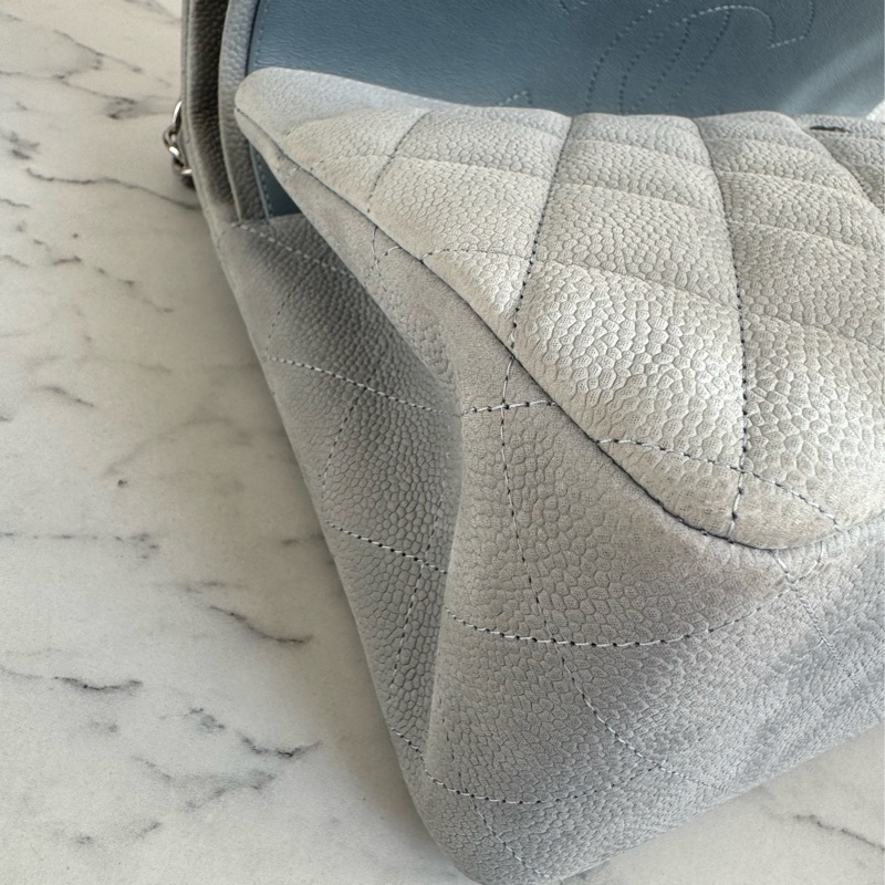 Chanel灰荔枝銀雙C jumbo-41