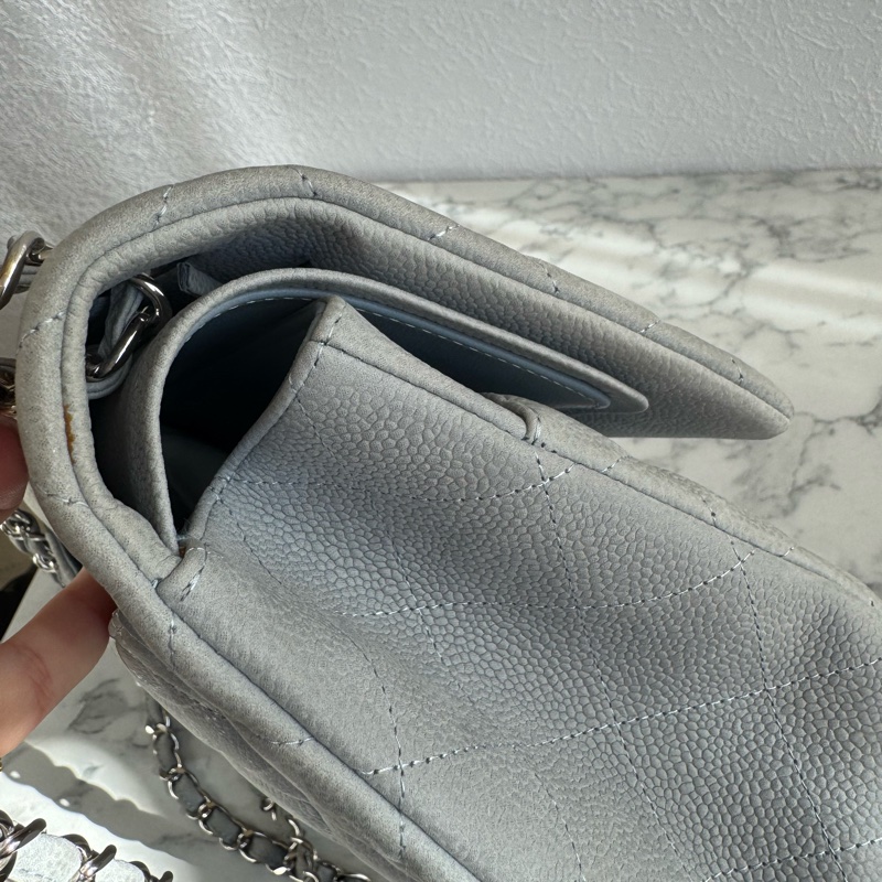 Chanel灰荔枝銀雙C jumbo-46