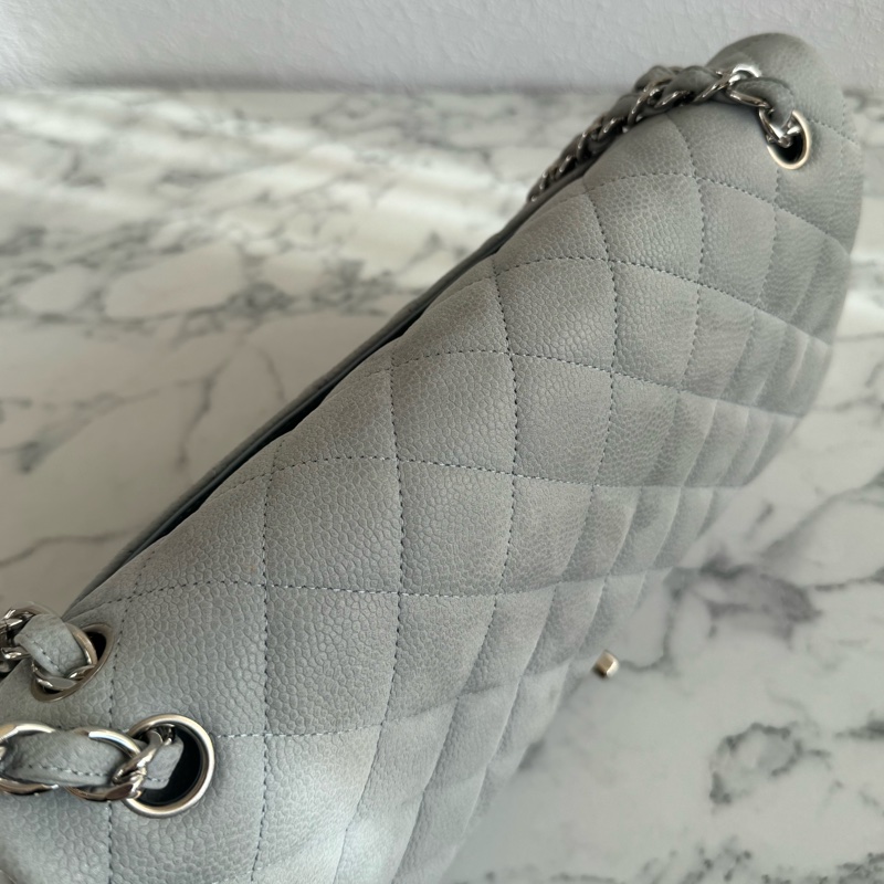 Chanel灰荔枝銀雙C jumbo-47