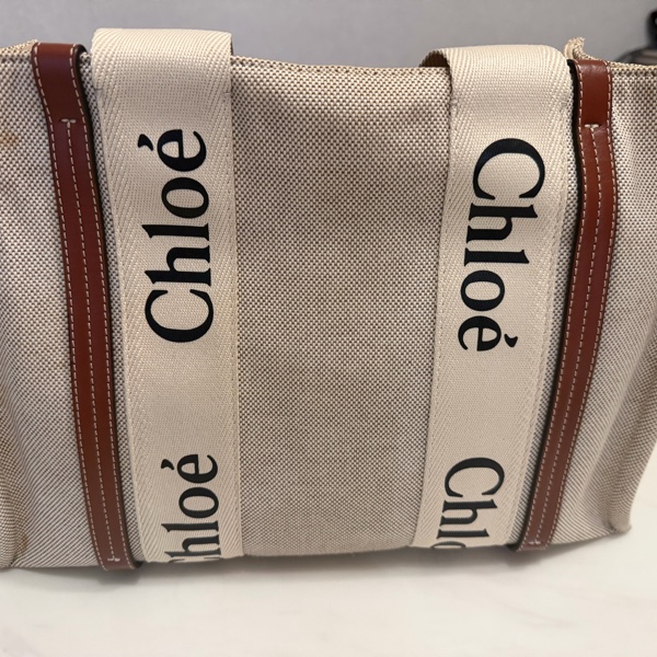 Chloe woody中號 棕色 二手-5