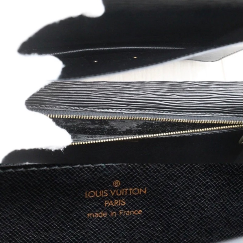 「JL精品代購」98新 LV 黑色水波紋 郵差 單肩包-8